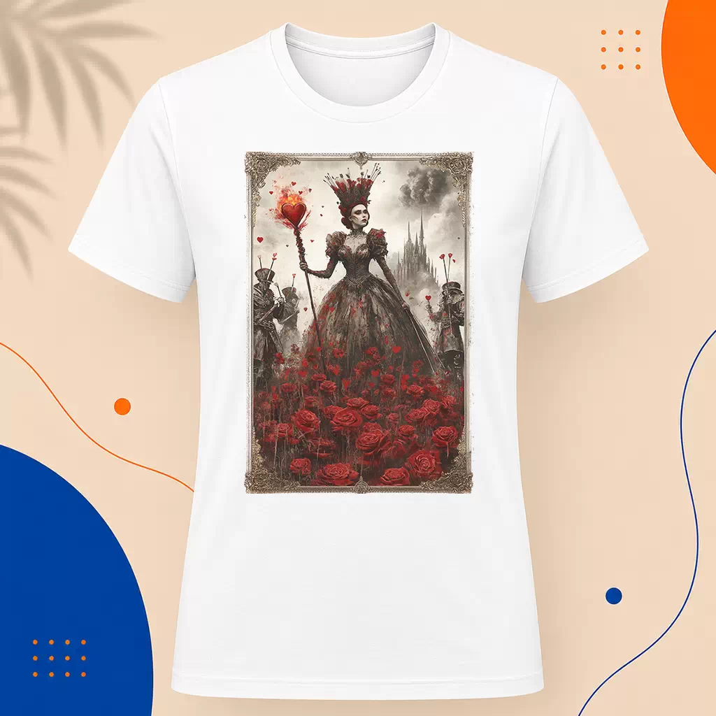 Pánské tričko - Srdcová královna – Queen of Hearts